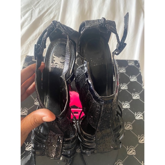 Sheikh Glitter Heel Pumps Size 8.5 Women Girls Shoes - Picture 3 of 7